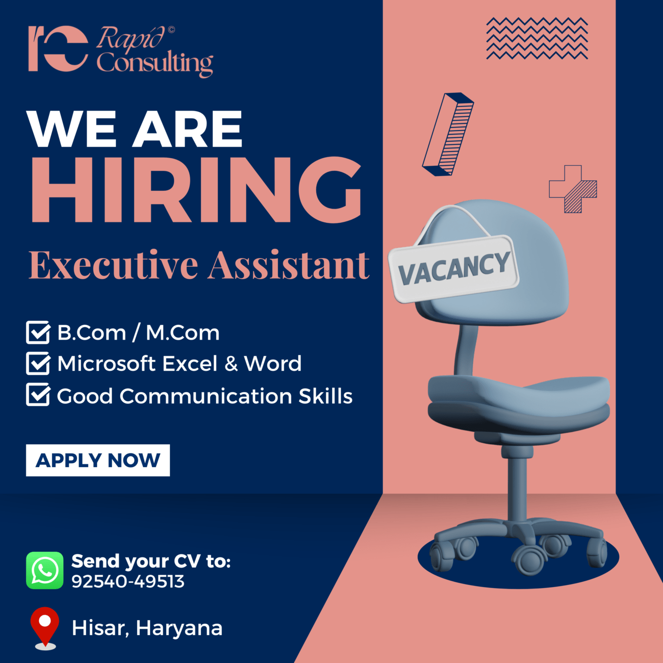 Executive Assistant Job at Rapid Consulting